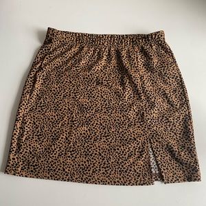 dalmatian print mini skirt